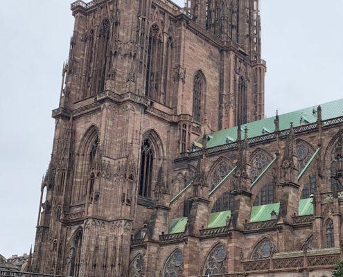 France: Bryan Hamby \u201910 perused the Christmas markets in Strasbourg, enjoying vin chaud (mulled wine) and the festive scenery.